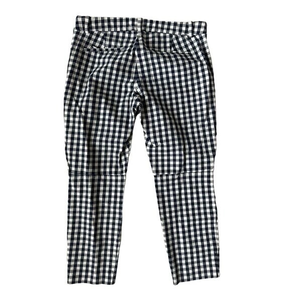 J CREW Winnie Blue White Gingham Plaid Ankle Pants Size 10 - Picture 3 of 5